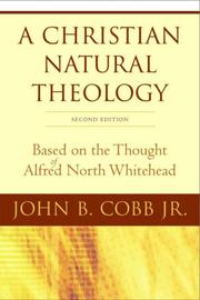 Front cover of A Christian natural theology by John B. Cobb