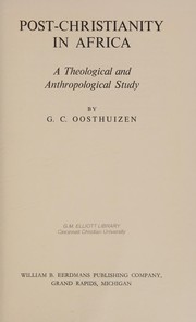 Front cover of Post-Christianity in Africa by G. C. Oosthuizen