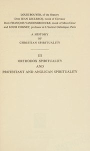 Front cover of Spiritualité orthodoxe et la spiritualité protestante et anglicane by Louis Bouyer