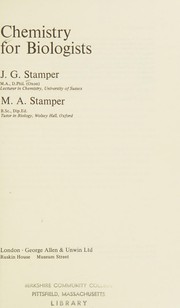 Front cover of Chemistry for biologists by John Geoffrey Stamper