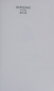 Front cover of Singing in the Sun by Jill Bennett