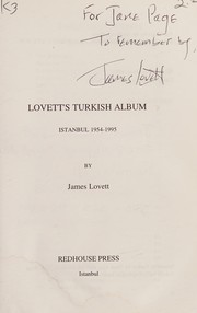 Front cover of Lovett's Turkish album by James Lovett