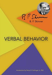 Cover of Verbal Behavior by B. F. Skinner