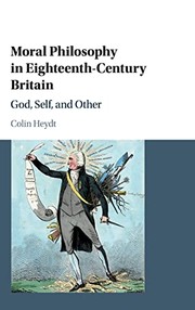 Front cover of Moral Philosophy in Eighteenth-Century Britain by Colin Heydt