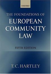 Cover of The foundations of European Community law by Trevor C. Hartley