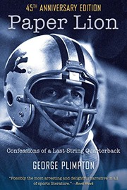 Cover of Paper lion by George Plimpton