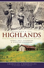 Cover of Remembering Highlands by Isabel Hall Chambers