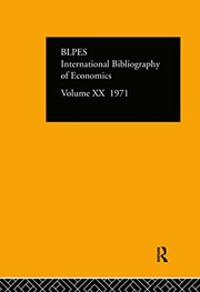Front cover of International bibliography of economics = Bibliographie internationale de science économique by Jean Viet
