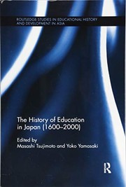 Front cover of History of Education in Japan (1600 2000) by Masashi Tsujimoto