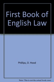 Cover of O. Hood Phillips' First Book of English Law by O. Hood Phillips