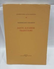 Front cover of Dante Alighieri traduttore by Massimiliano Chiamenti