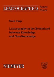 Front cover of Lexicography in the borderland between knowledge and non-knowledge by Sven Tarp
