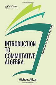Front cover of Introduction to Commutative Algebra, Student Economy Edition by Michael Atiyah