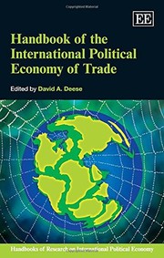 Front cover of Handbook of the international political economy of trade by David A. Deese