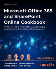 Front cover of Microsoft Office 365 and SharePoint Online Cookbook by Gaurav Mahajan