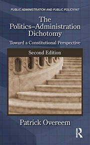 Cover of The politics-administration dichotomy by Patrick Overeem
