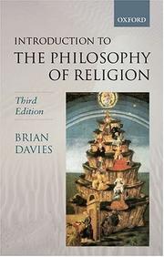 Cover of An introduction to the philosophy of religion by Davies, Brian