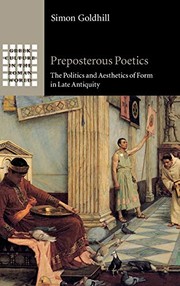 Cover of Preposterous Poetics by Simon Goldhill