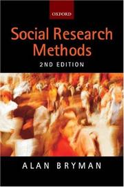 Cover of Social research methods by Alan Bryman