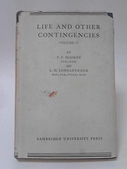 Cover of Life and Other Contingencies by P. F. Hooker
