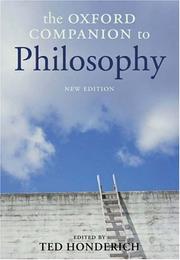 Front cover of The Oxford Companion to Philosophy New Edition by Ted Honderich