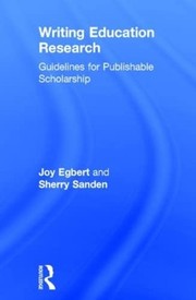 Cover of Writing Education Research by Joy L. Egbert