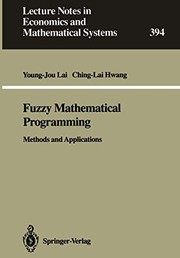 Cover of Fuzzy mathematical programming by Young-Jou Lai