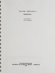 Cover of Thailand population A frequencies by Ian Westbury