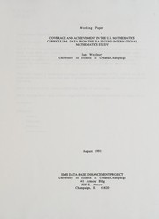 Cover of Coverage and achievement in the U.S. mathematics curriculum by Ian Westbury