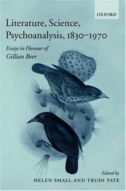 Front cover of Literature, science, psychoanalysis, 1830-1970 by Gillian Beer