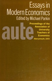 Cover of Essays in modern economics by Association of University Teachers of Economics.
