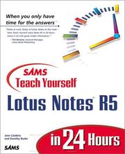 Front cover of Sams teach yourself Lotus Notes R5 in 24 hours by Jane Calabria