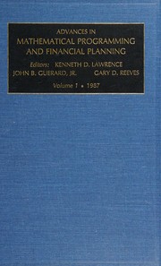 Front cover of Advances in Mathematical Programming and Financial Planning by John B. Guerard