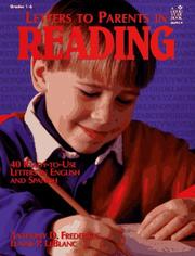 Front cover of Letters to parents in reading by Anthony D. Fredericks