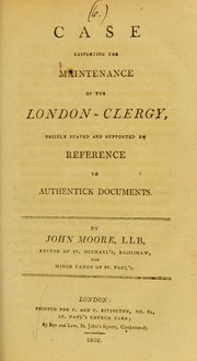 Front cover of Case respecting the maintenance of the London-clergy by John Moore