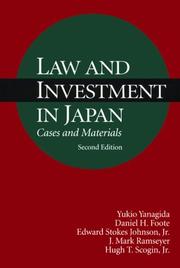 Cover of Law and investment in Japan by Yukio Yanagida