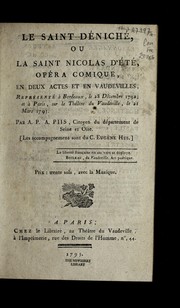 Cover of Le saint de niche , ou, La saint Nicolas d'e te by Pierre-Antoine-Augustin de Piis