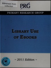 Front cover of Library use of e-books by Primary Research Group