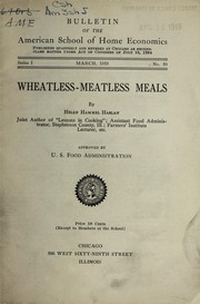 Cover of Wheatless-meatless meals by Helen Hammel Harlan