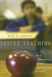 Cover of Inside Teaching by Mary Kennedy