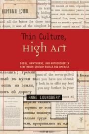 Front cover of Thin Culture, High Art by Anne Lounsbery