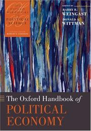 Front cover of The Oxford handbook of political economy by Barry R. Weingast