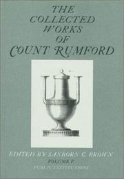 Cover of Collected Works of Count Rumford, Volume V by Rumford, Benjamin Graf von