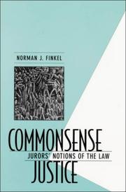 Front cover of Commonsense Justice by Norman J. Finkel