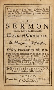 Front cover of A discourse of the dangers of abusing the divine blessings by Erasmus Saunders