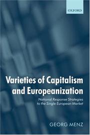 Front cover of Varieties of capitalism and Europeanization by Georg Menz