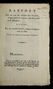 Cover of Rapport fait au nom des Comite s des finances, d'agriculture & commerce, des domaines & de mendicite , le 16 juin 1791 by La Rochefoucauld-Liancourt, François-Alexandre-Frédéric duc de