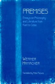 Cover of Premises by Werner Hamacher