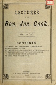 Cover of Lectures by Joseph Cook