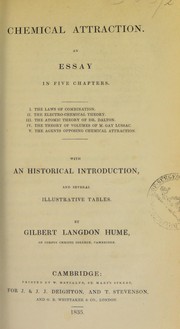 Cover of Chemical attraction by Gilbert Langdon Hume